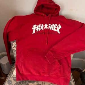 Thrasher Hoodie, Size Medium, Red